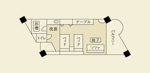 洋室の間取り一例